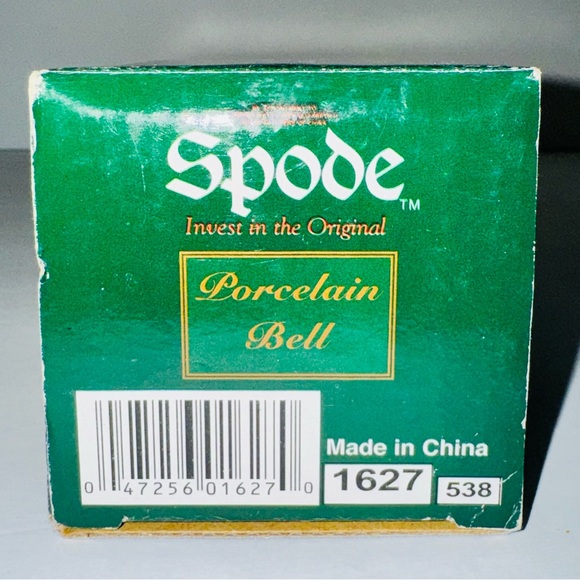 Spode Porcelain Christmas Tree Bell Ornament Hand Bell, 2001 - Picture 9 of 9